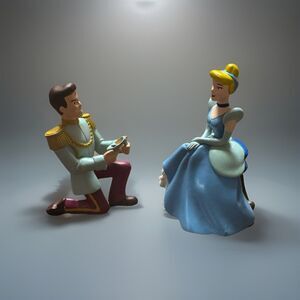 Vintage Disney Cinderella & Prince Charming PVC Figurine Cake Topper